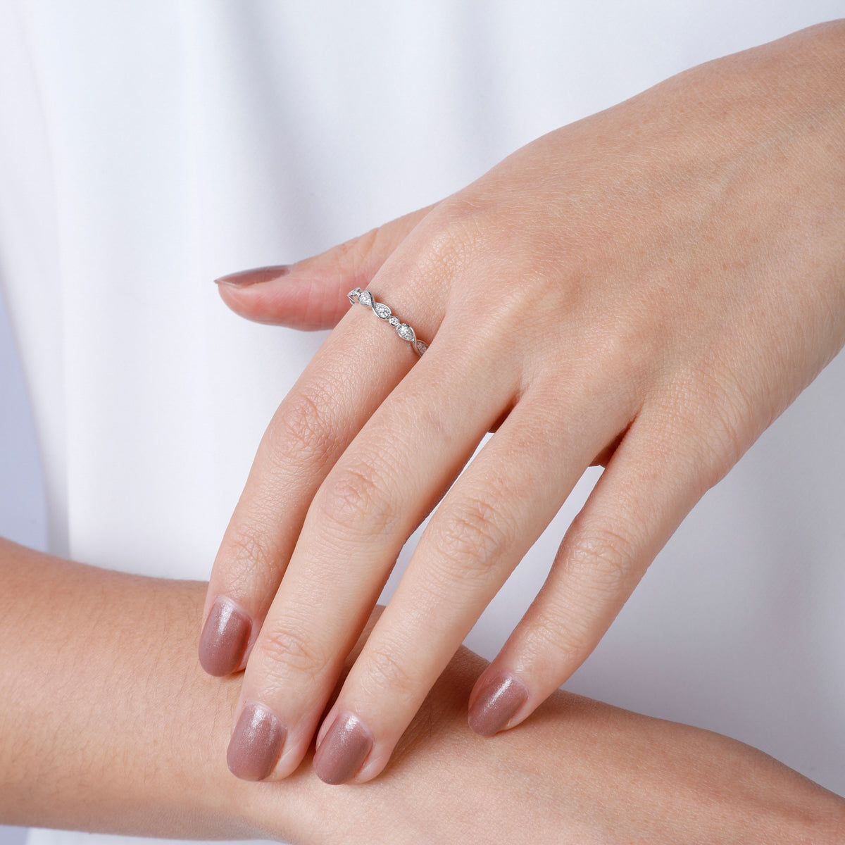 Infinity Diamond Stacking Band