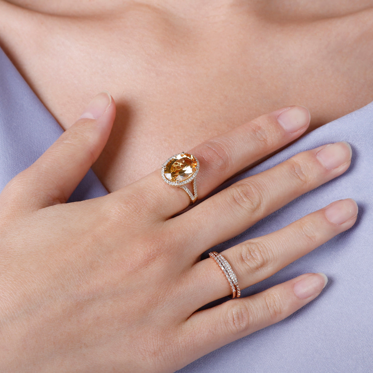 Timeless Oval Cut Halo Ring