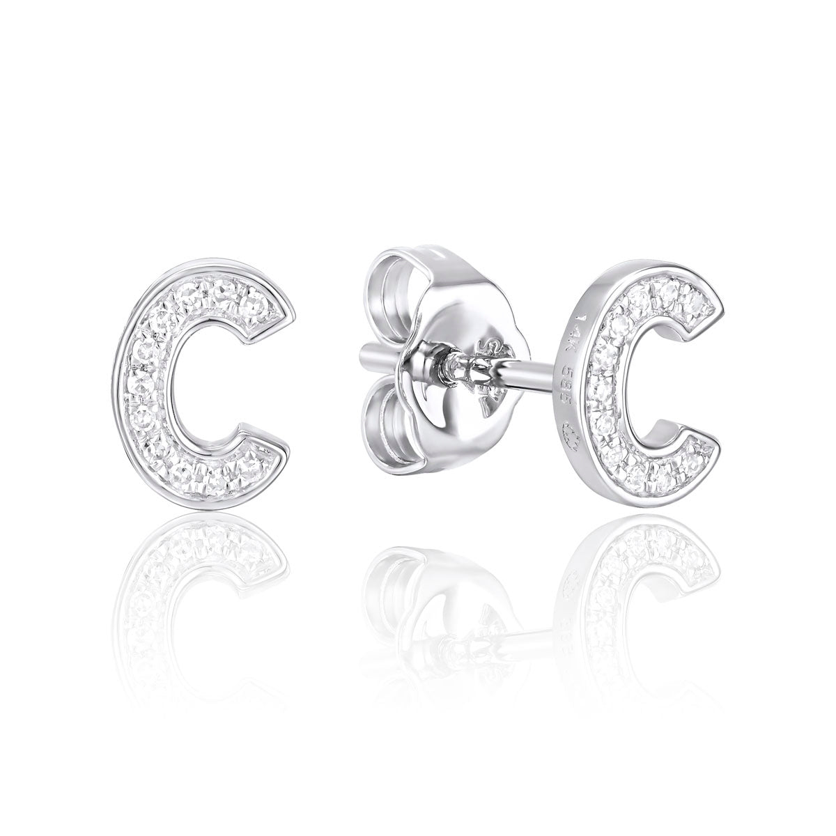 Diamond Initial Stud