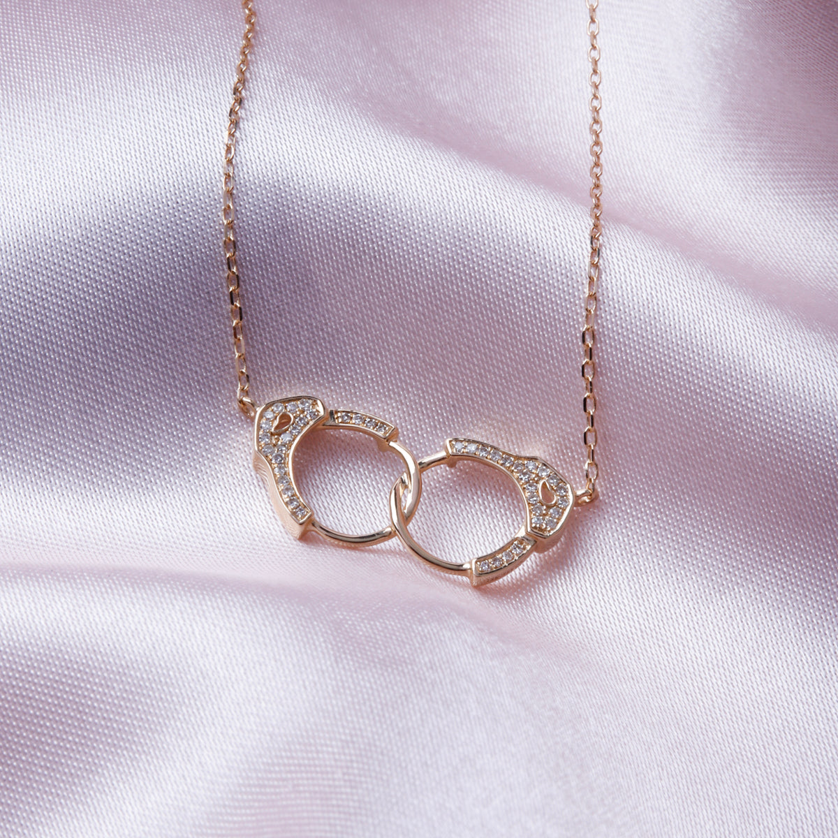 Handcuff Diamond Necklace