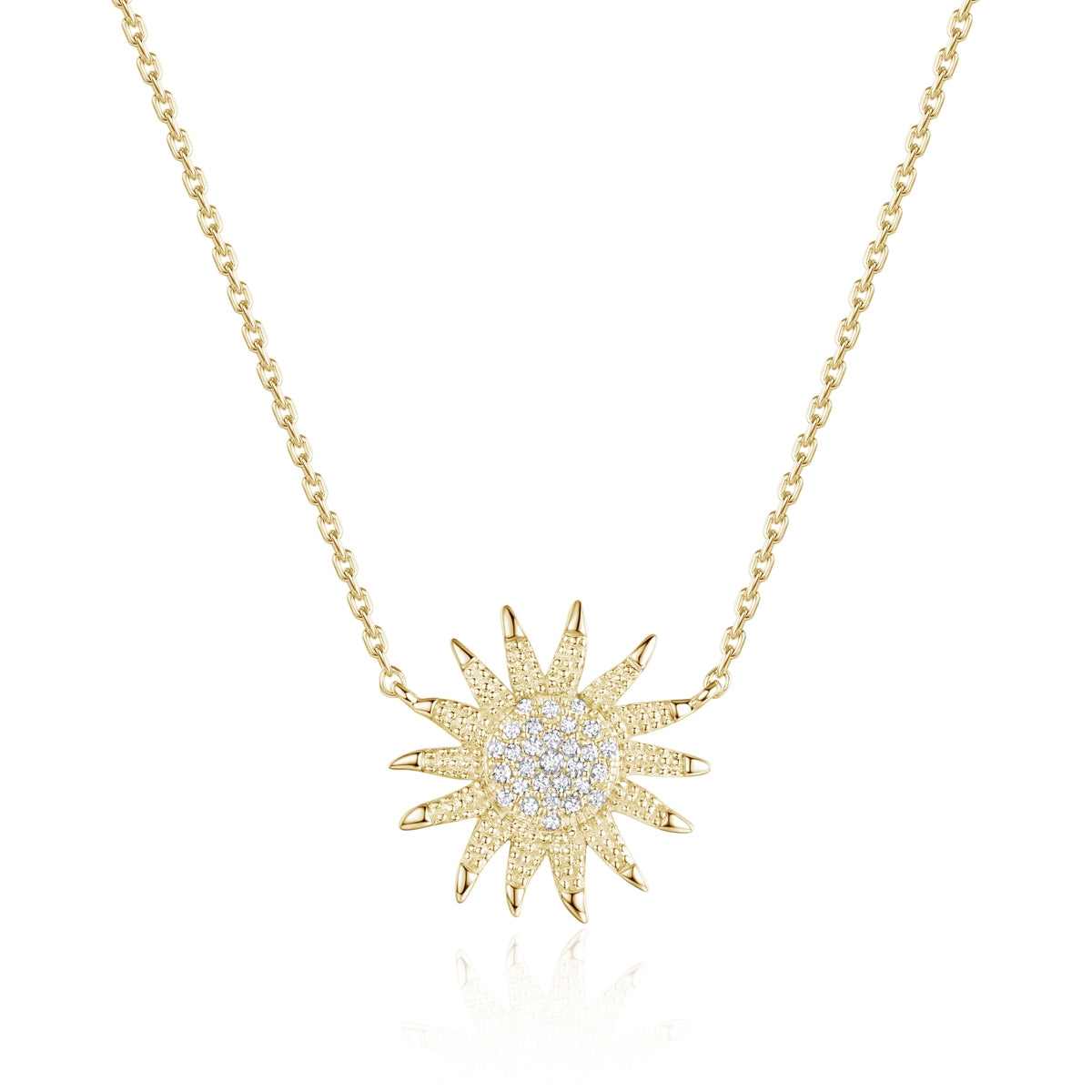 Sunflower Diamond Necklace