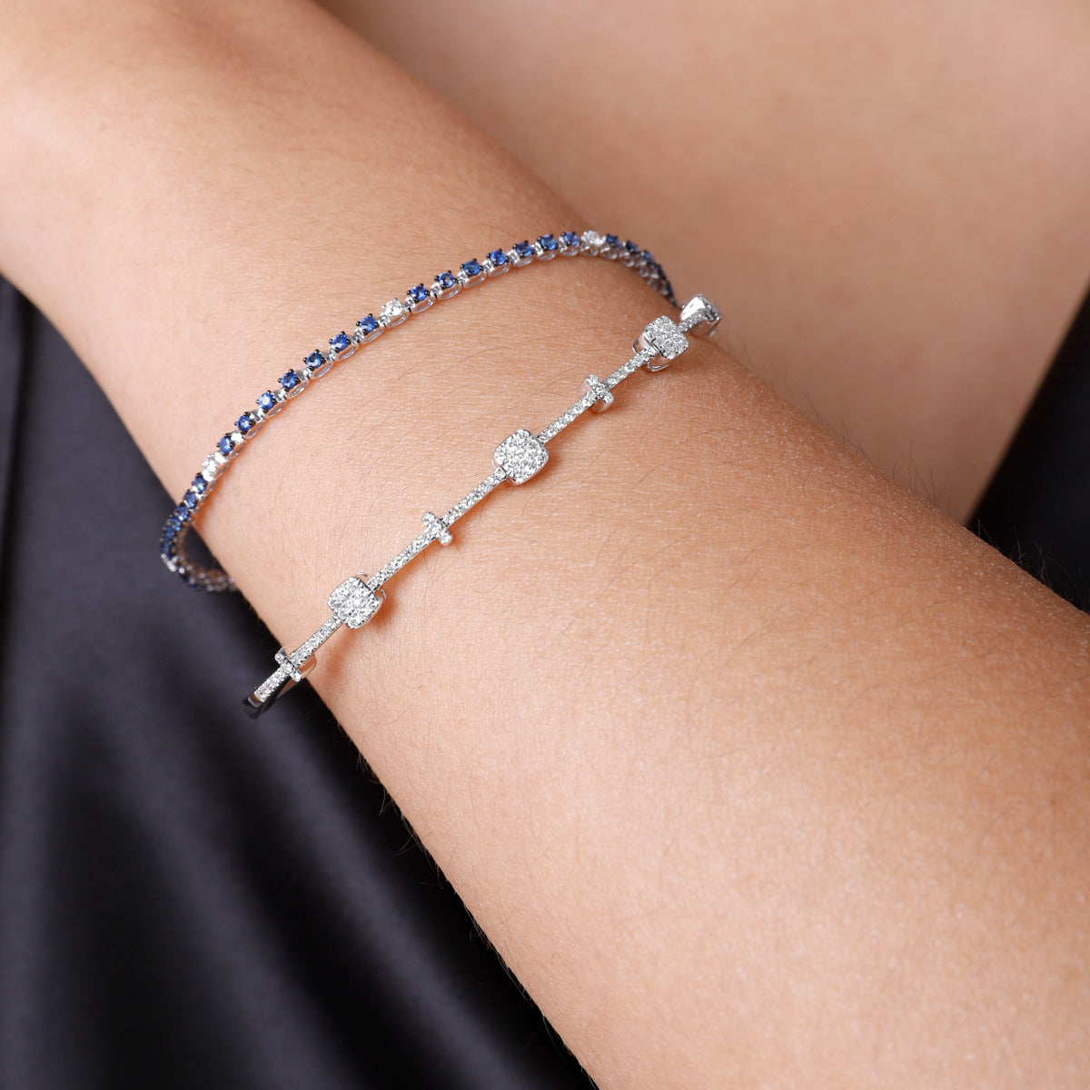Light and Heavy Stud Bangle