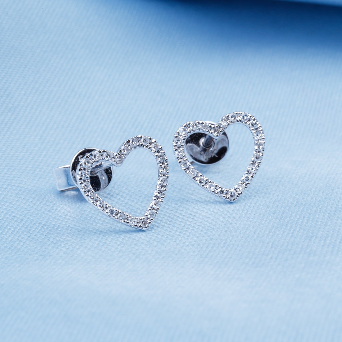 Heart Diamond Studs