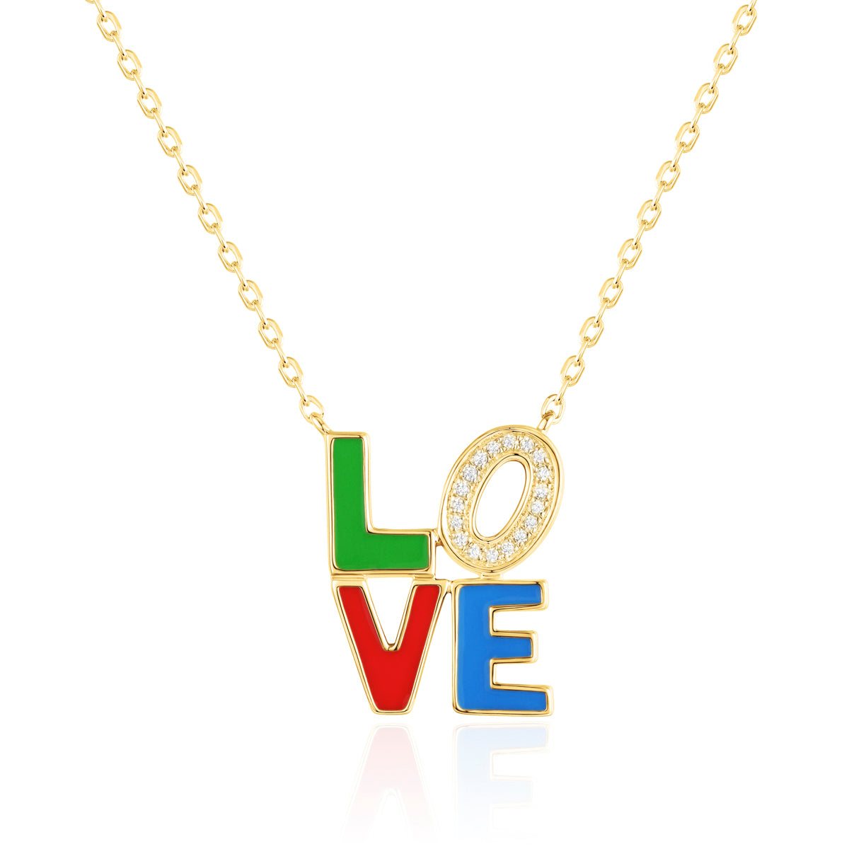 LOVE Enamel Necklace