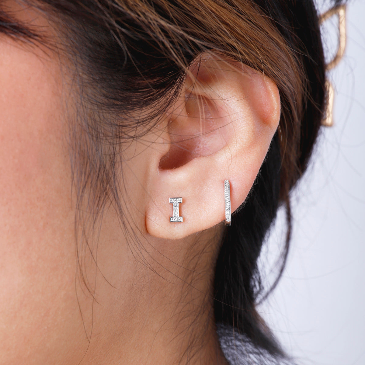 Diamond Initial Stud
