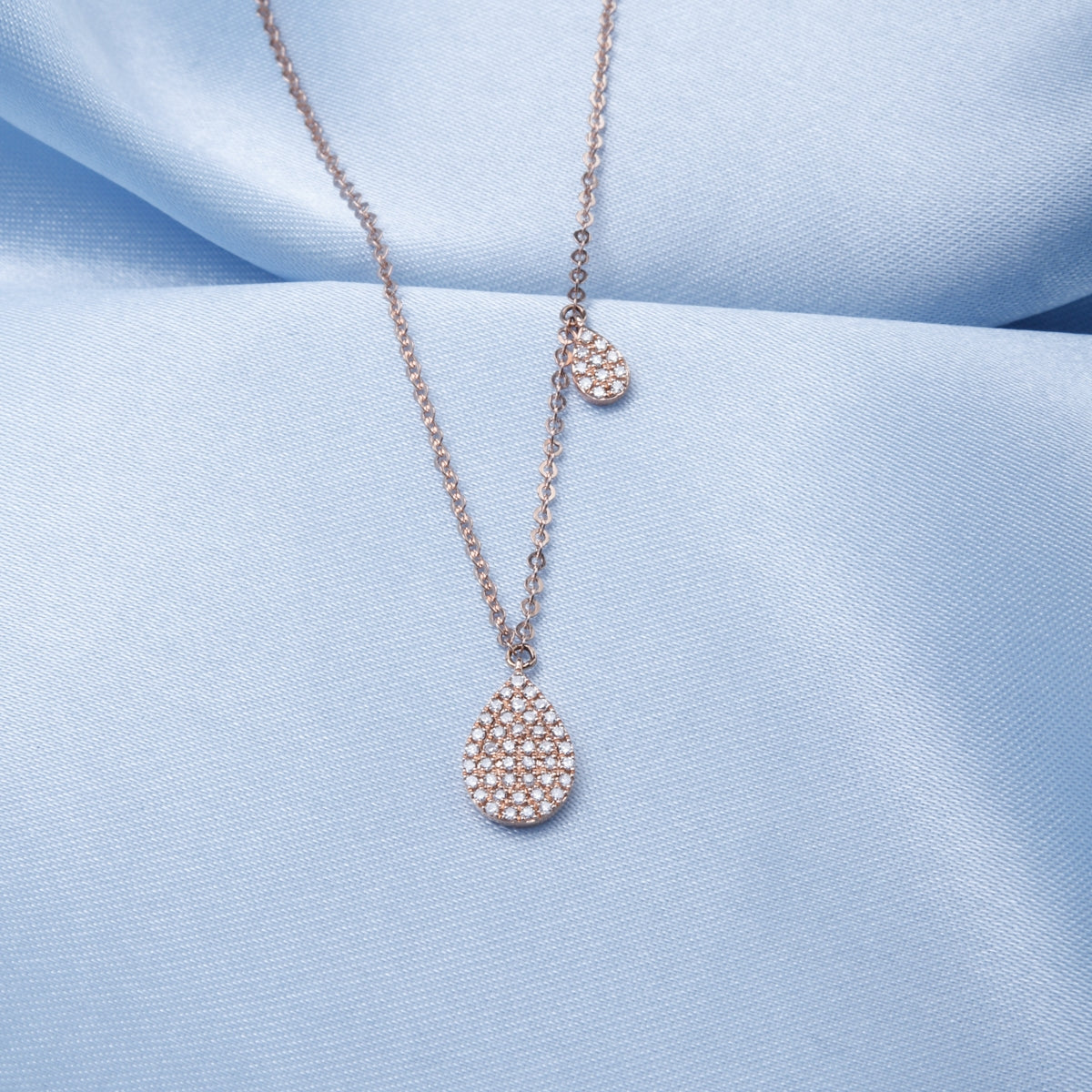 Teardrop Pave Necklace
