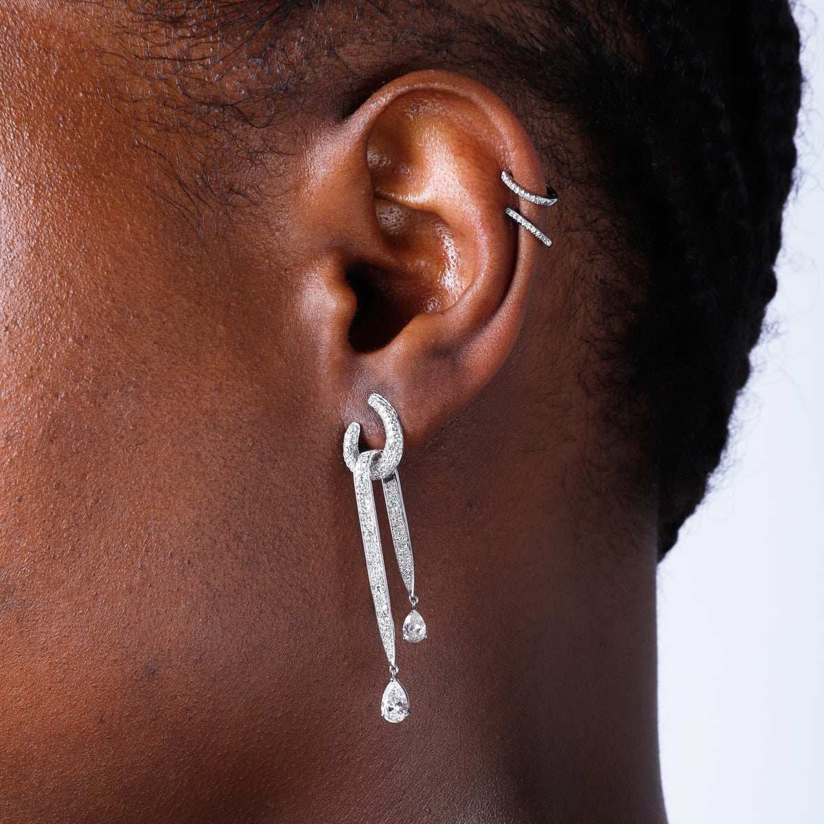 Bold Pear Dangle Earrings