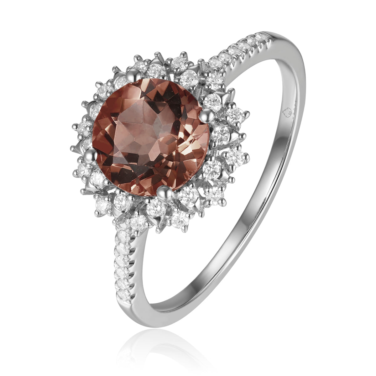 Cocktail Flower Ring crafted with floral motif with delicate gemstones and inspired diamond petals.