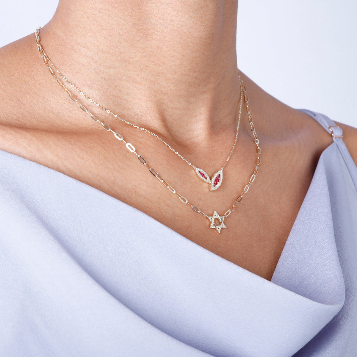 Star of David Paperclip Chain