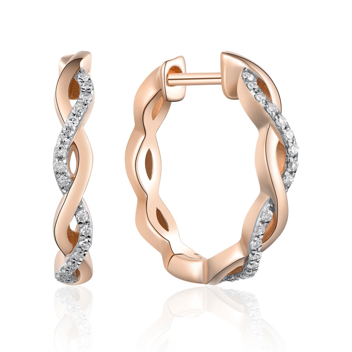 Infinity Diamond Hoops