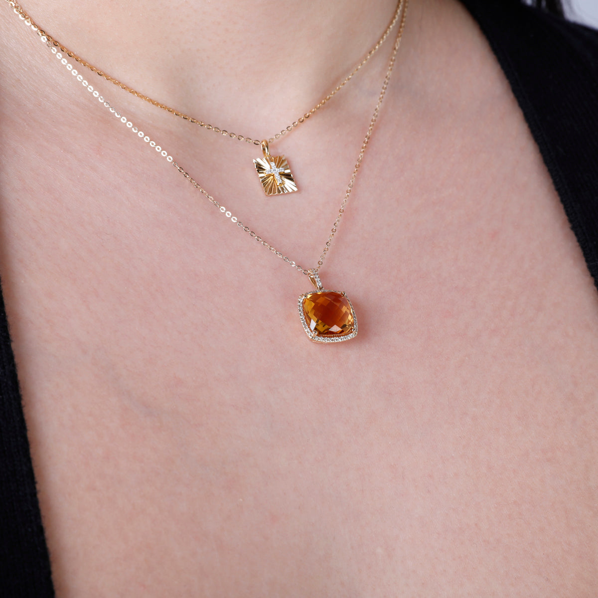 Statement Cushion Cut Necklace