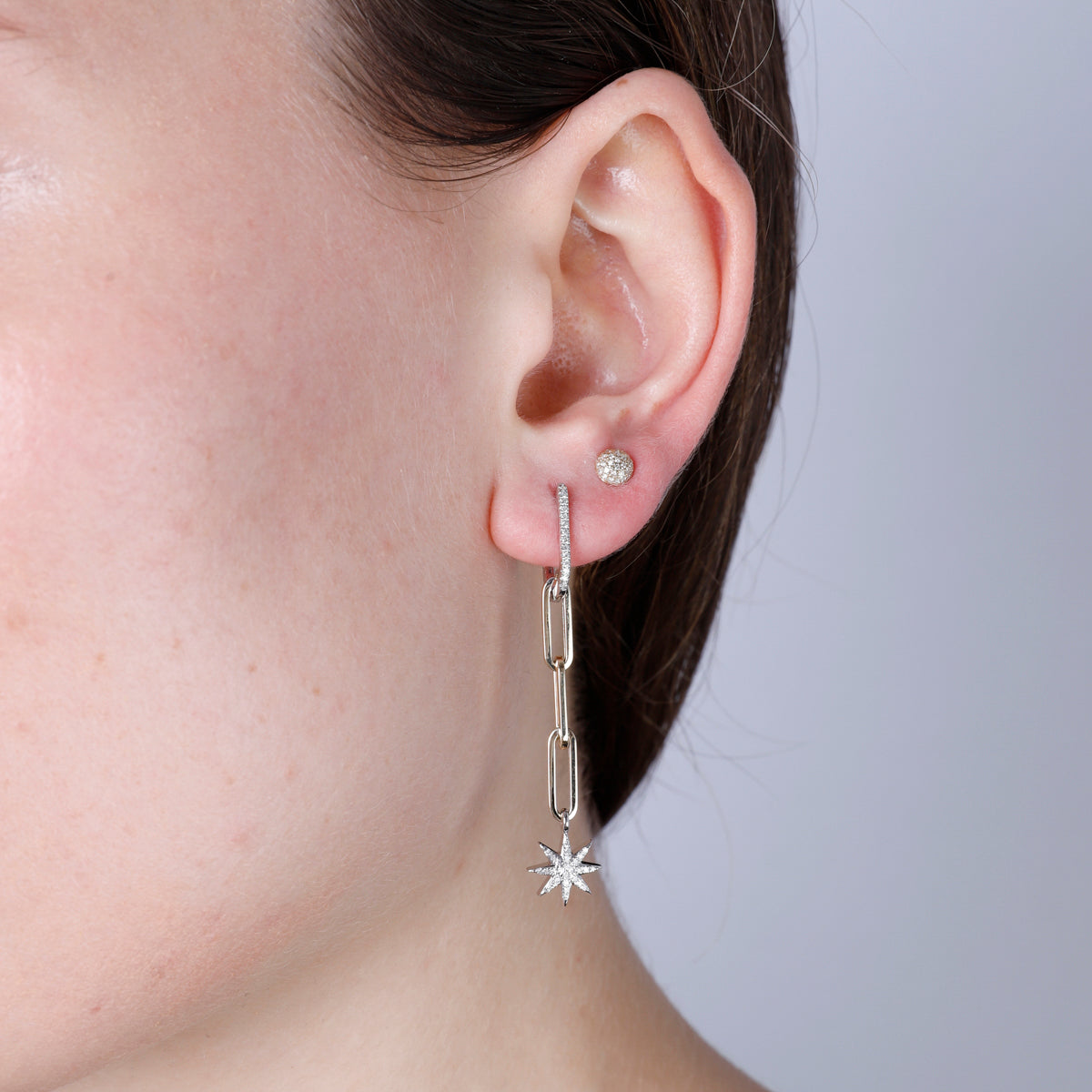 Starburst Chain Drop Earrings