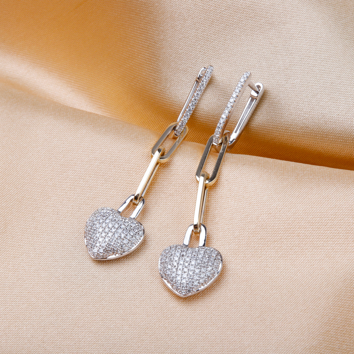 Heart Chain Earrings