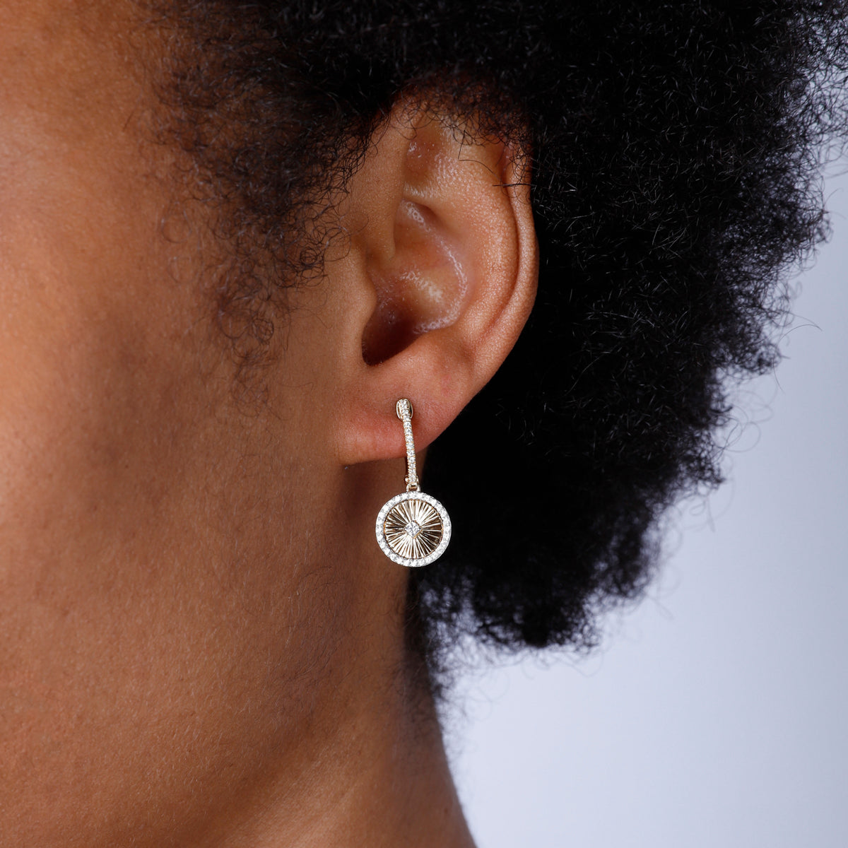 Medallion Round Drop Earrings