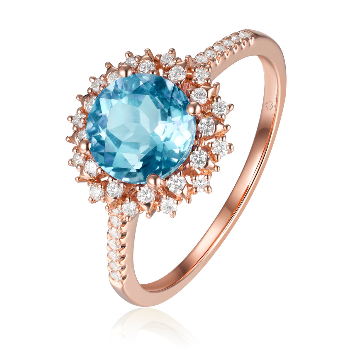 Cocktail Flower Ring crafted with floral motif with delicate gemstones and inspired diamond petals.