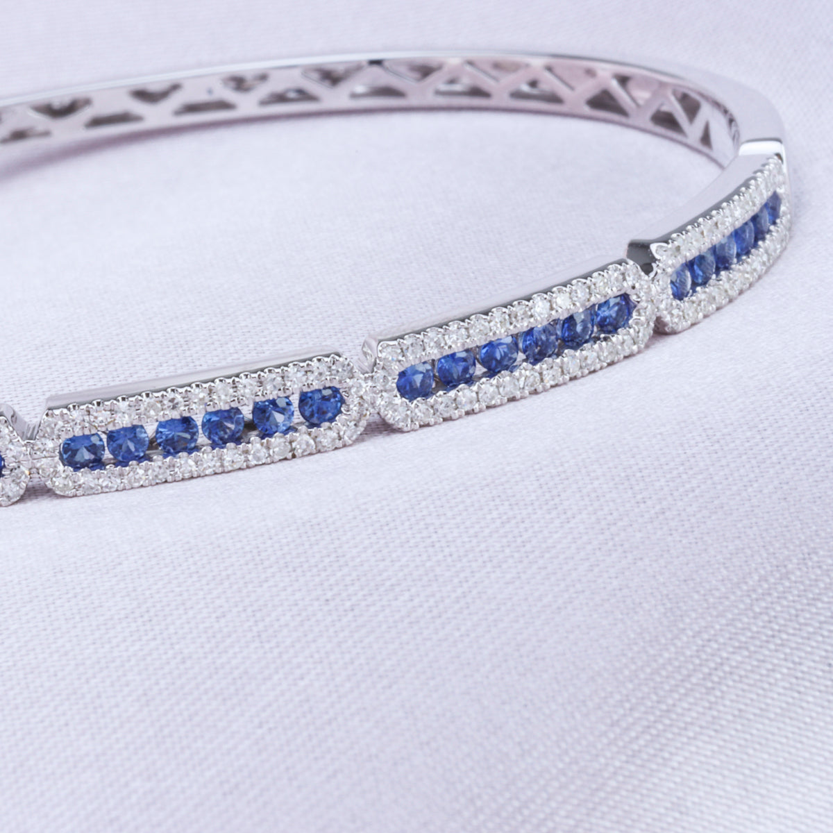 Art Deco Bangle, crafted with luxurious diamonds and precious metals. Timeless Art Deco