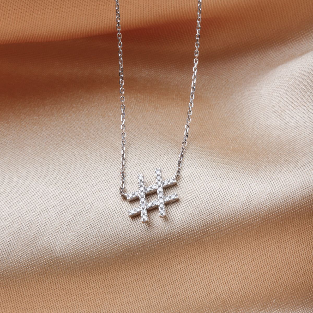 Hashtag Diamond Necklace