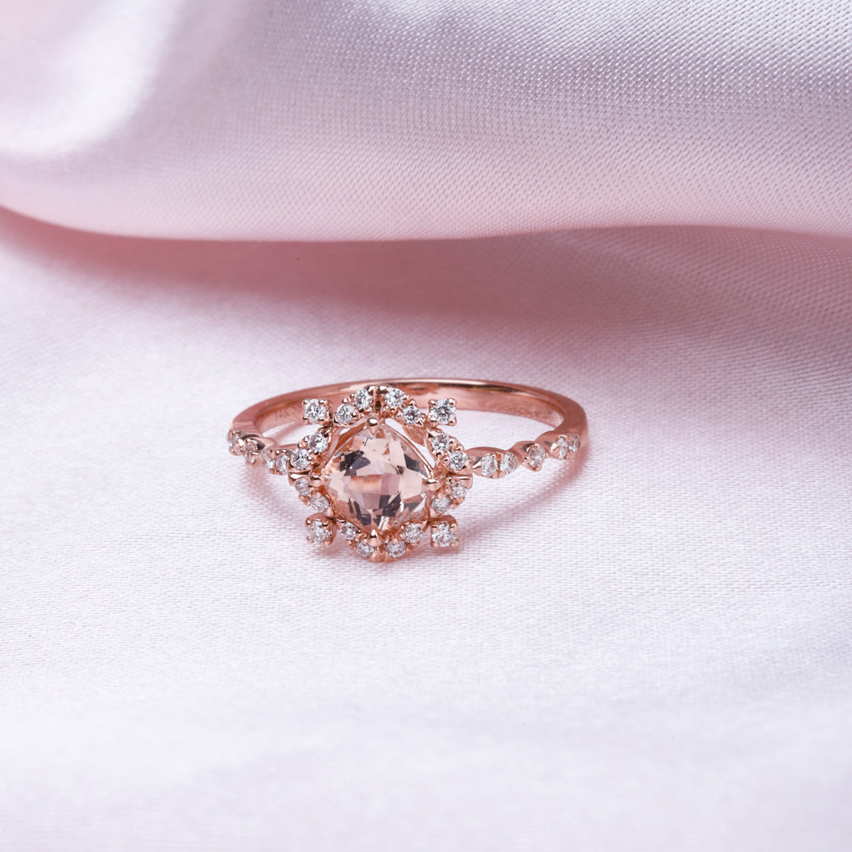 Delicate Floral Gem Ring