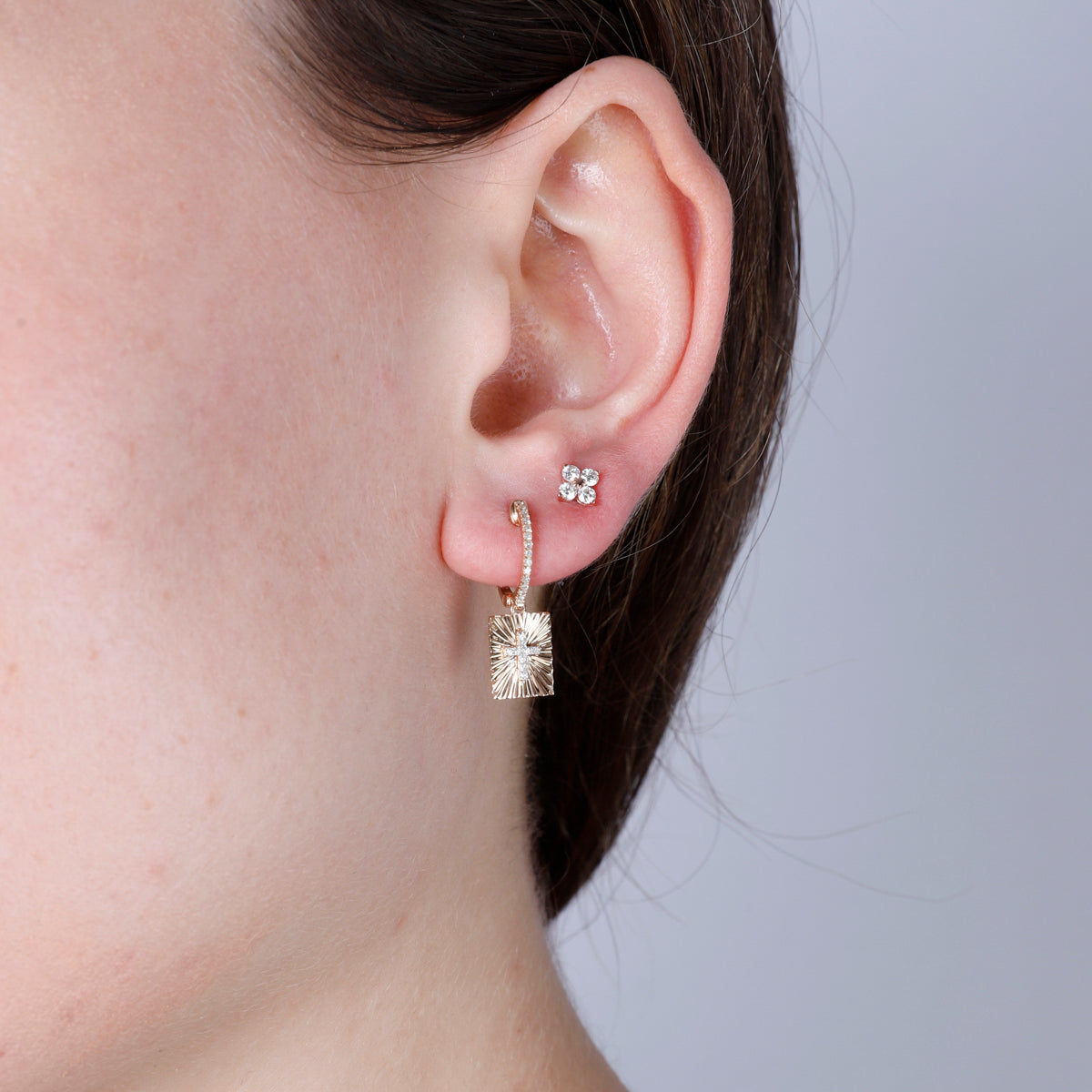 Cross Medallion Earrings