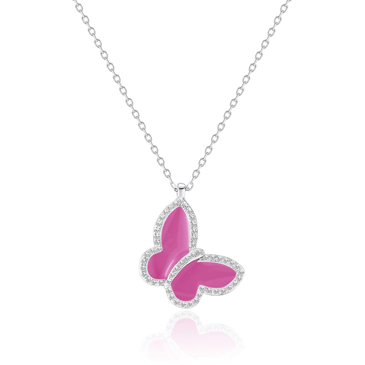 Timeless design and sparkling diamonds with a butterfly design symbolizing strength and beauty. 