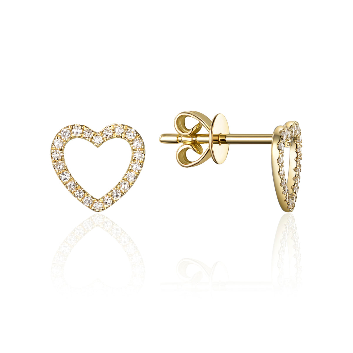 Heart Diamond Studs