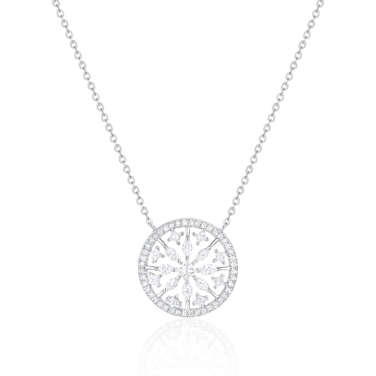 Elegant Circle Diamond Necklace