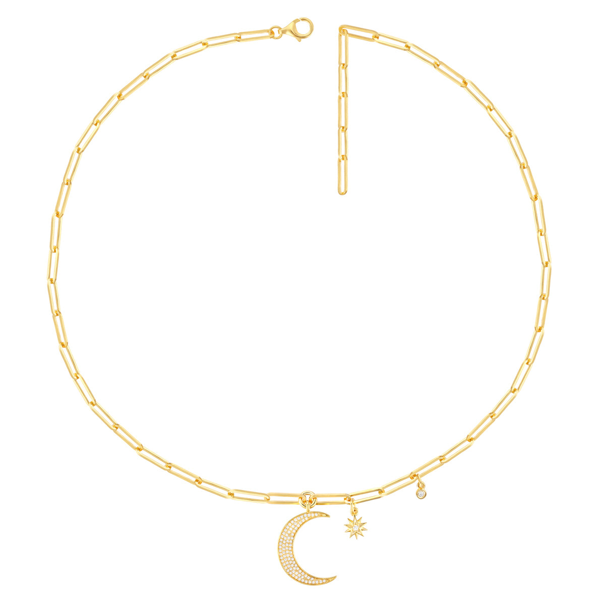 Moon Paperclip Chain