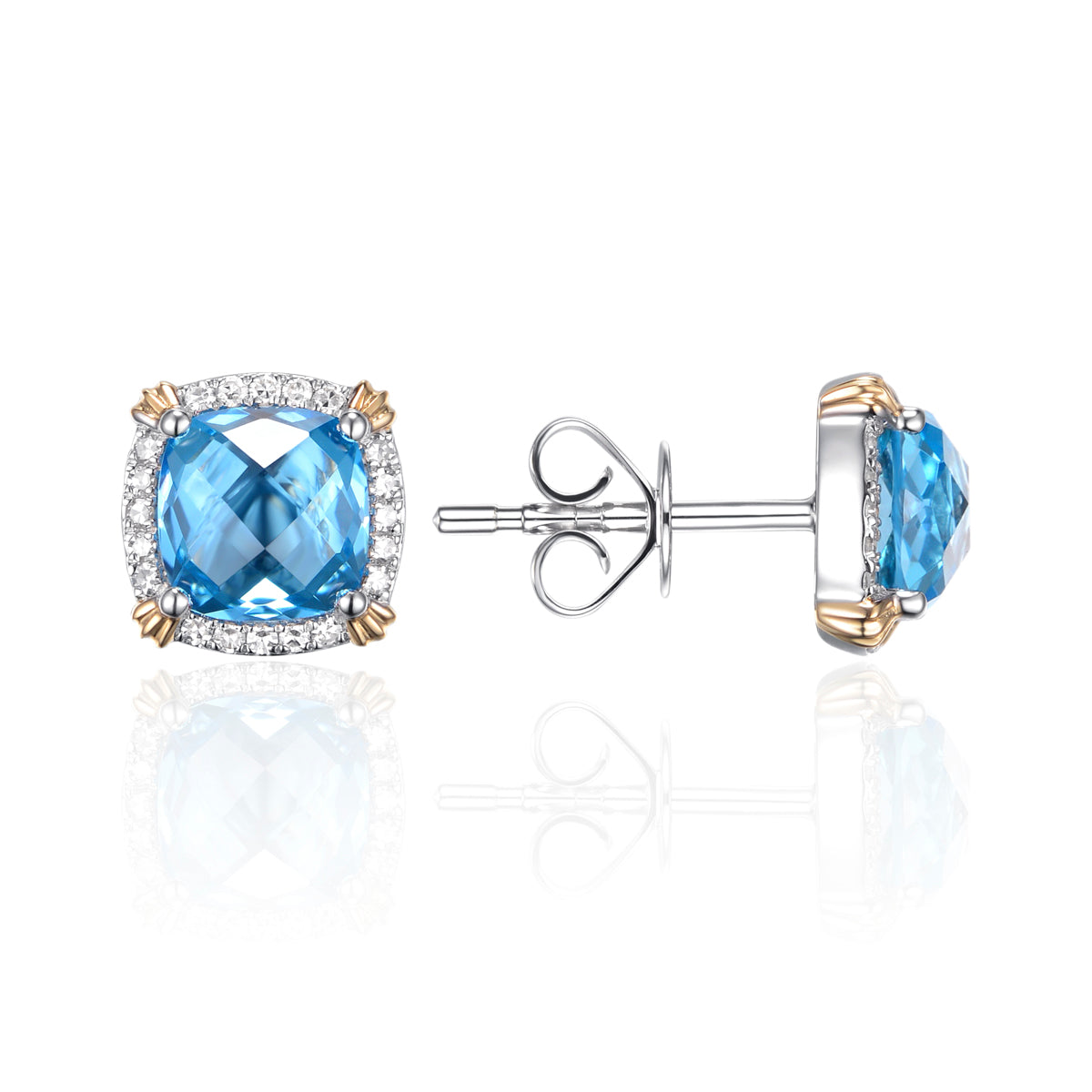 Cushion Cut Stud Earrings