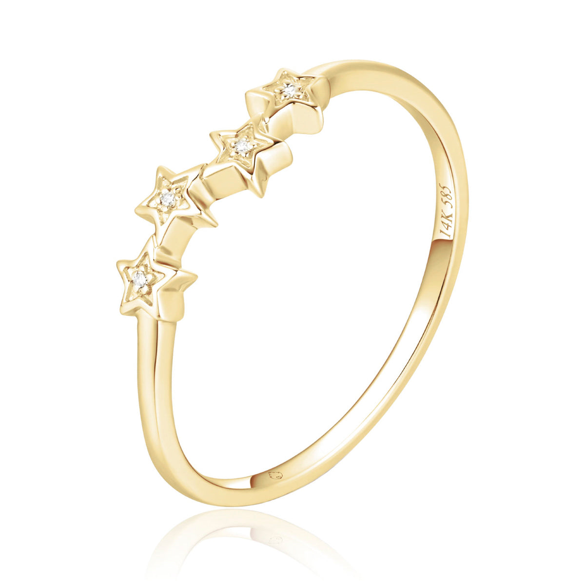 Delicate Stars Diamond Ring