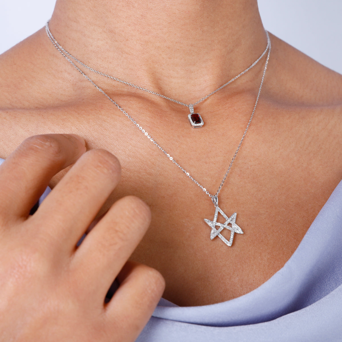 Star of David Diamond Necklace