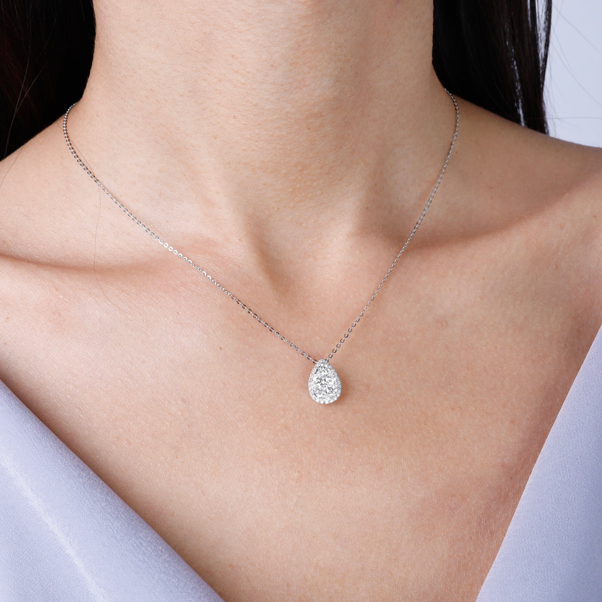 Teardrop Cluster Necklace