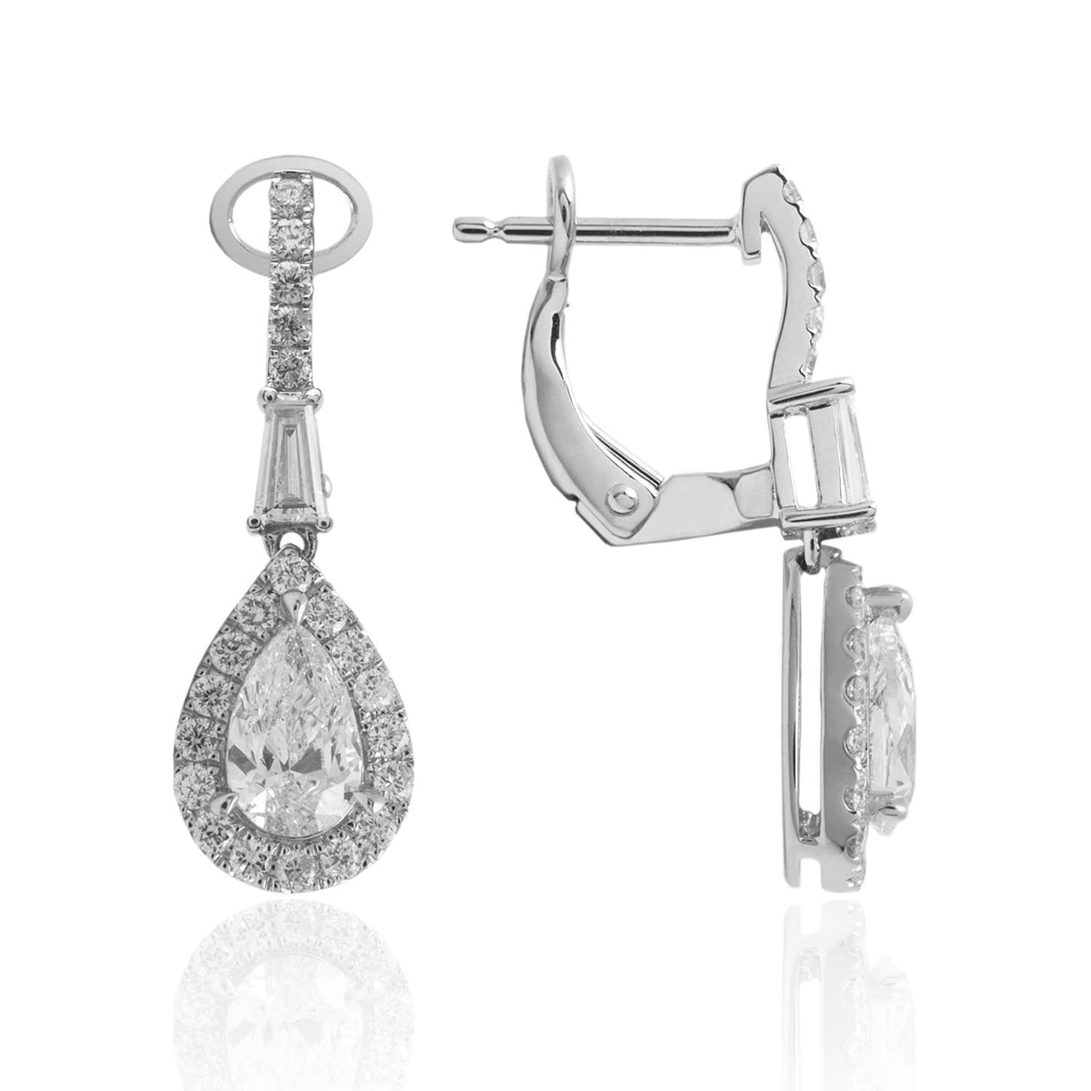 Pear Shaped Halo Dangle