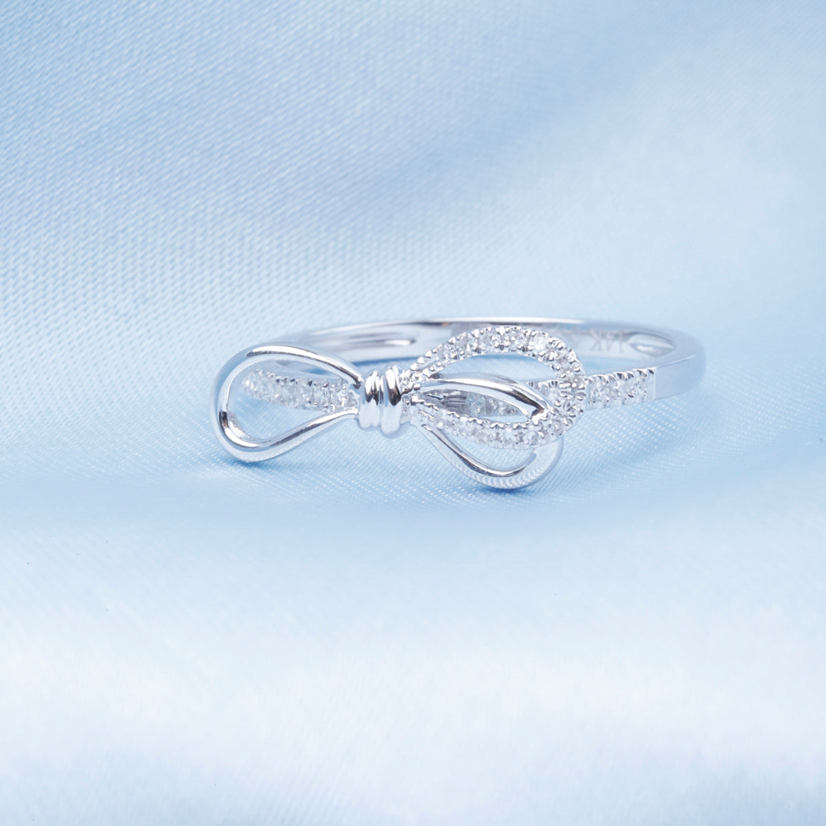 Delicate Bow Diamond Ring