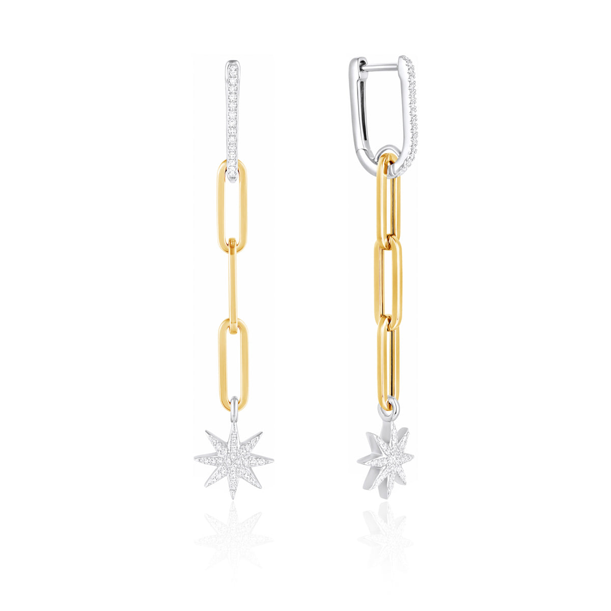 Starburst Chain Drop Earrings