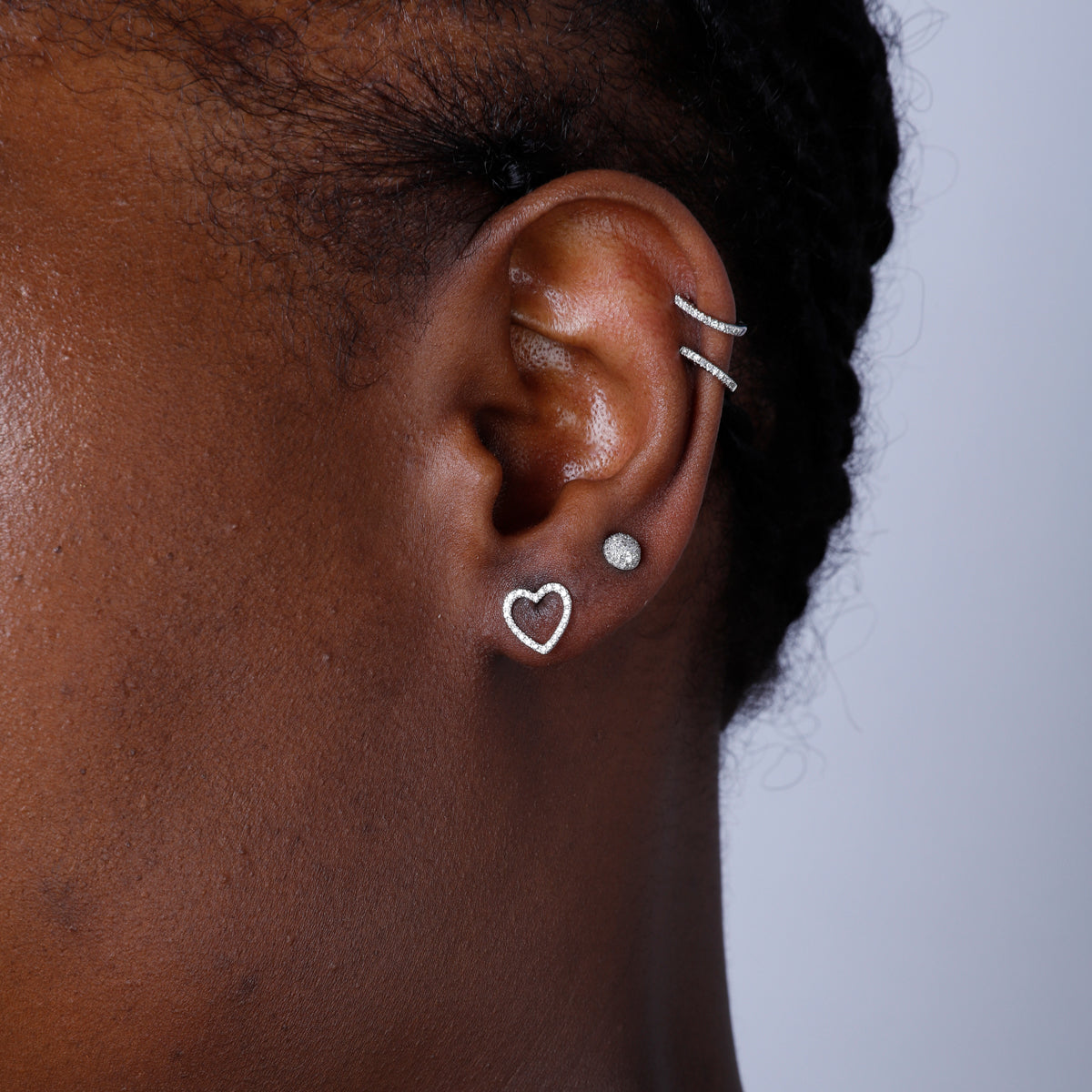 Heart Diamond Studs