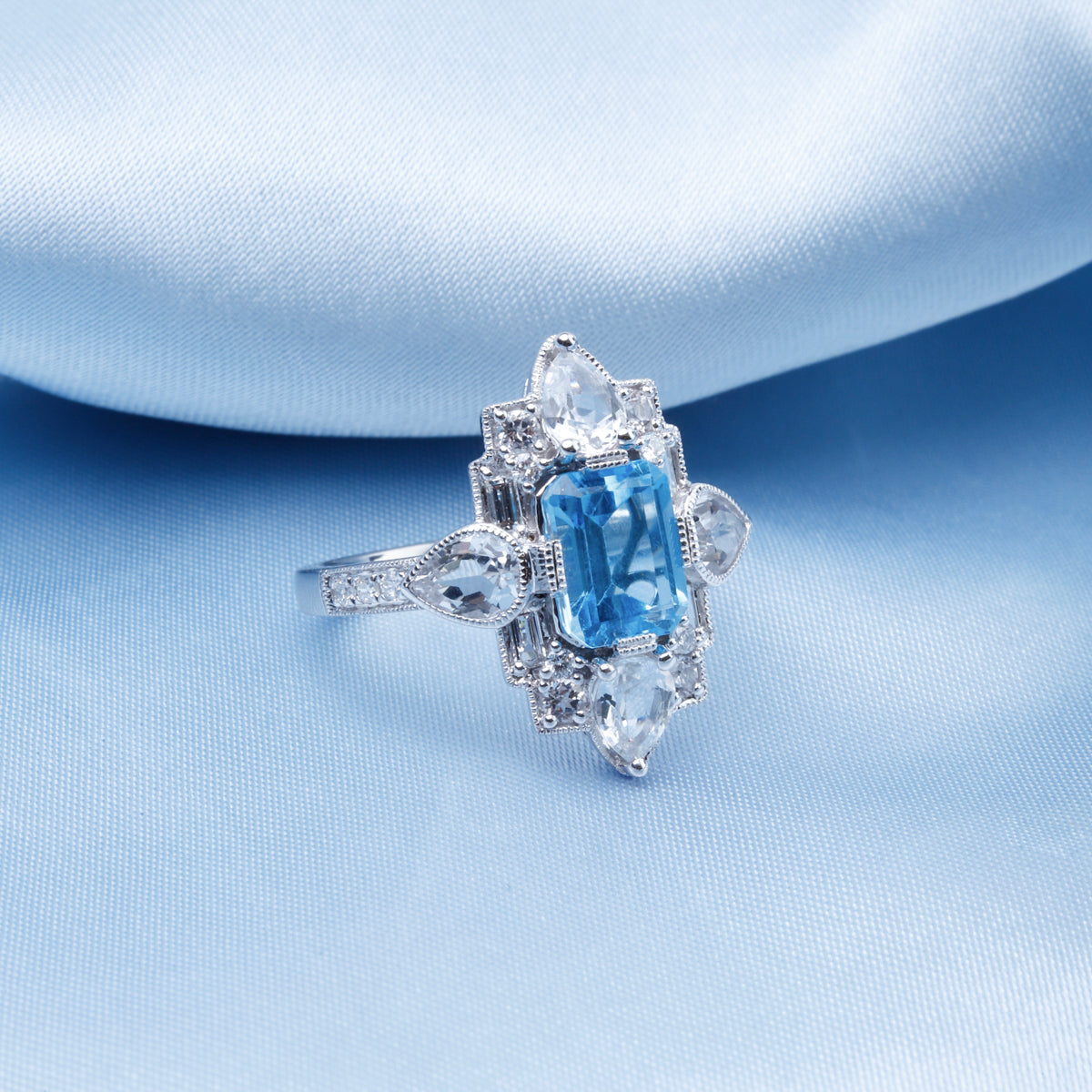 Floral Art Deco Ring