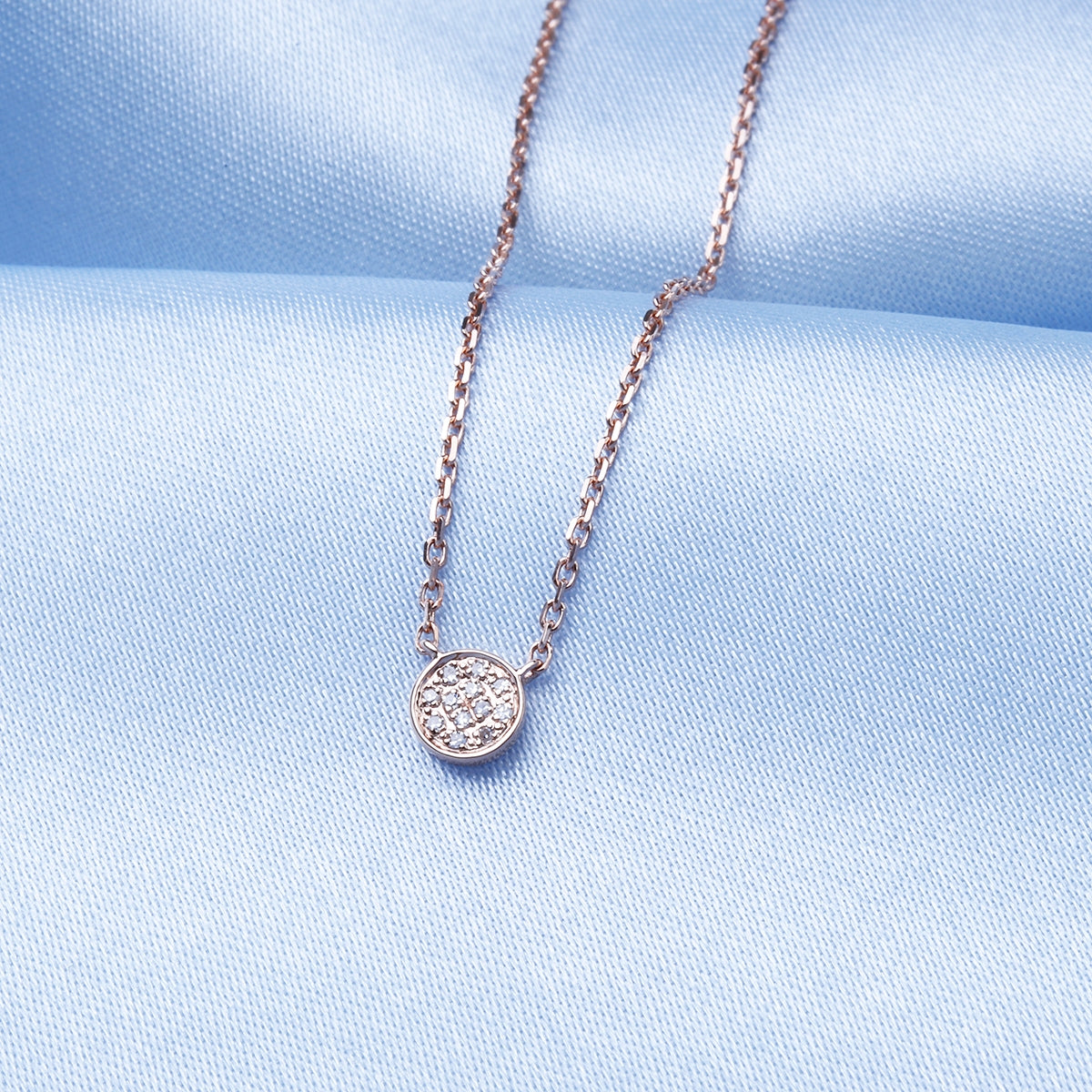 Micro Pave Round Necklace