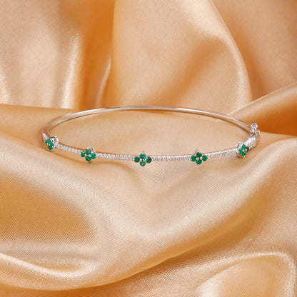 Clover Studs Diamond Bangle 