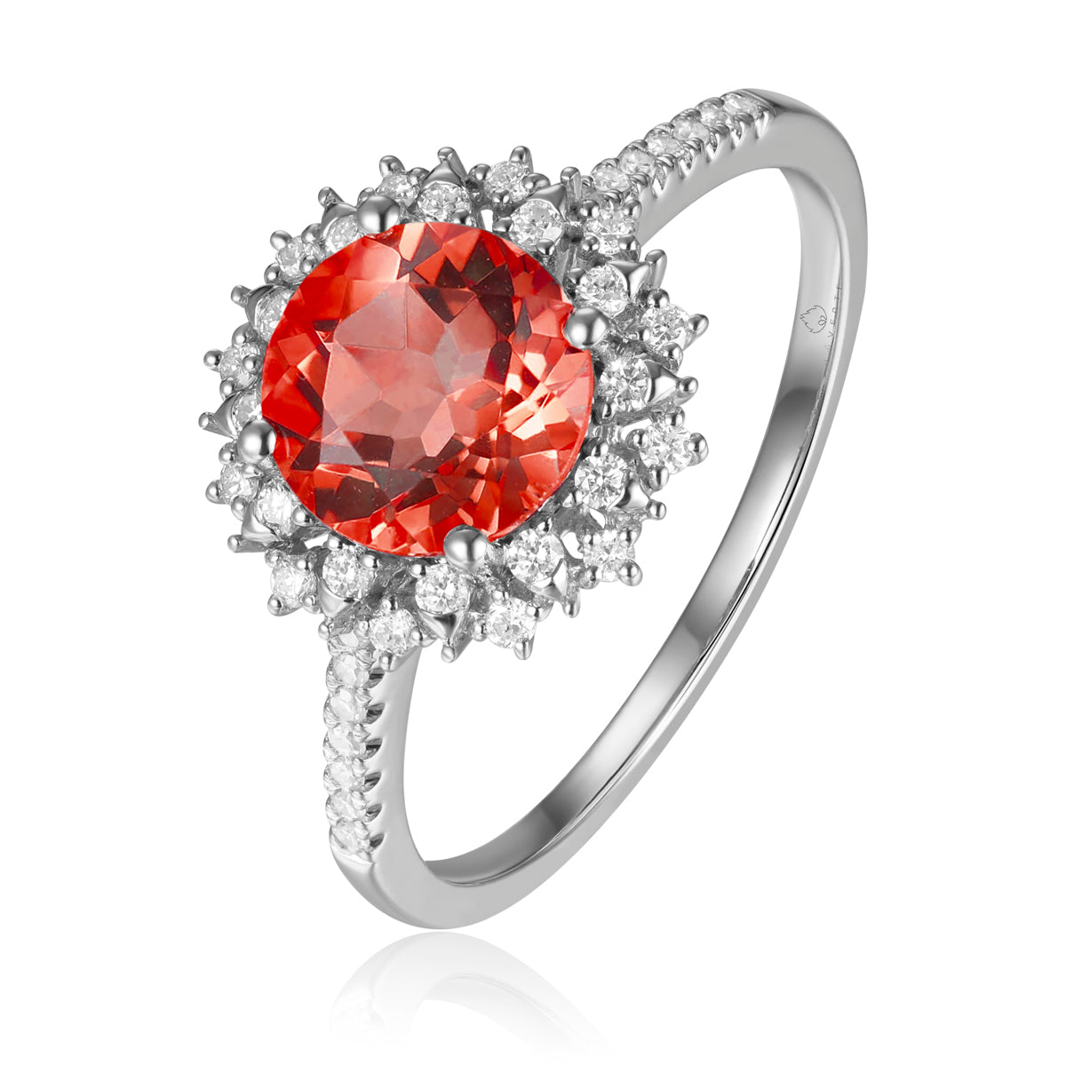 Cocktail Flower Ring crafted with floral motif with delicate gemstones and inspired diamond petals.