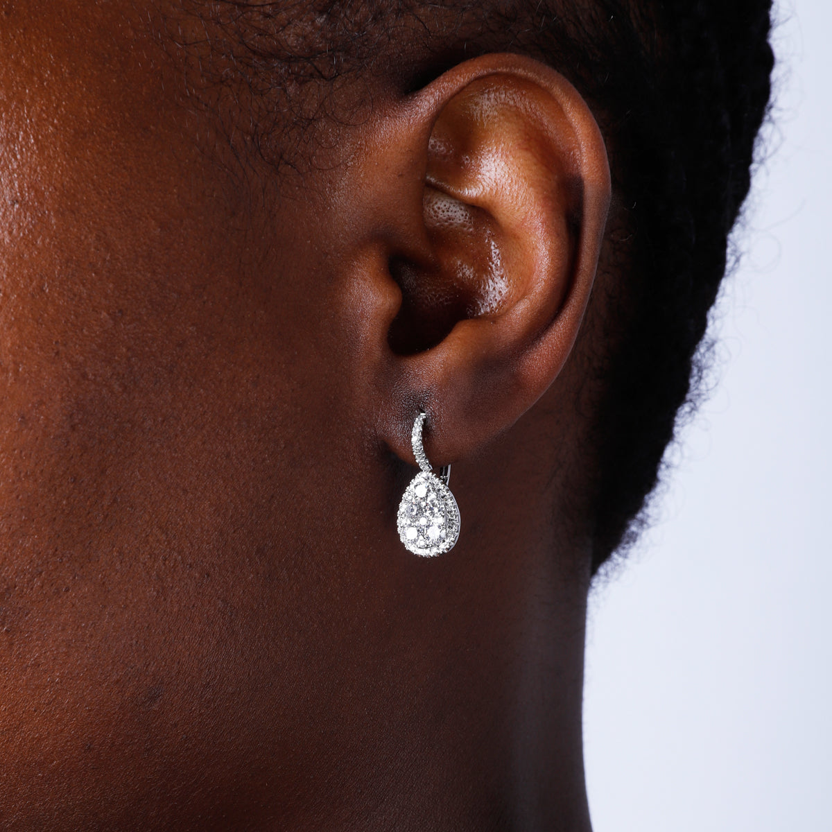 Tear-shaped Leverback Earrings