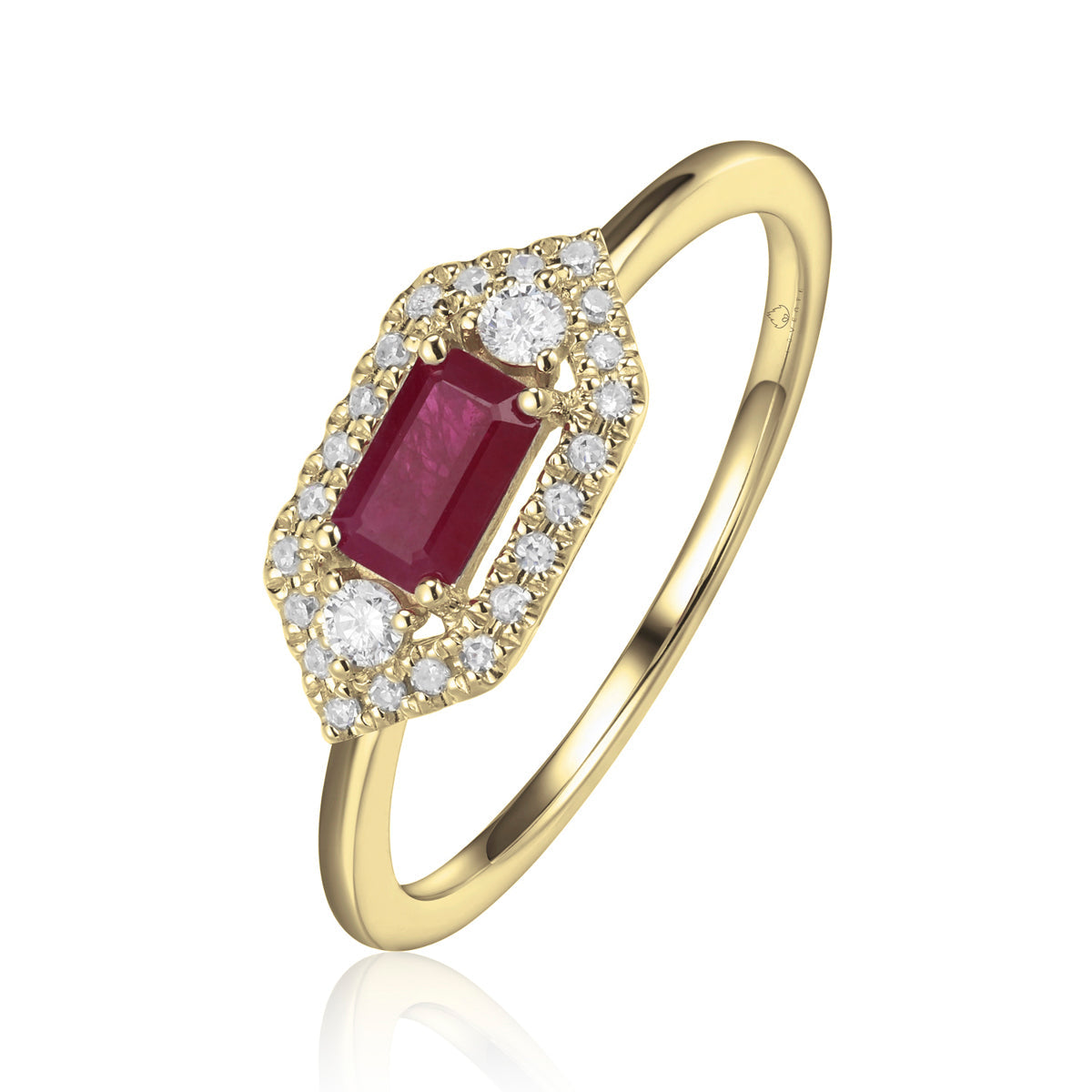 Radiant Halo Cut Ring