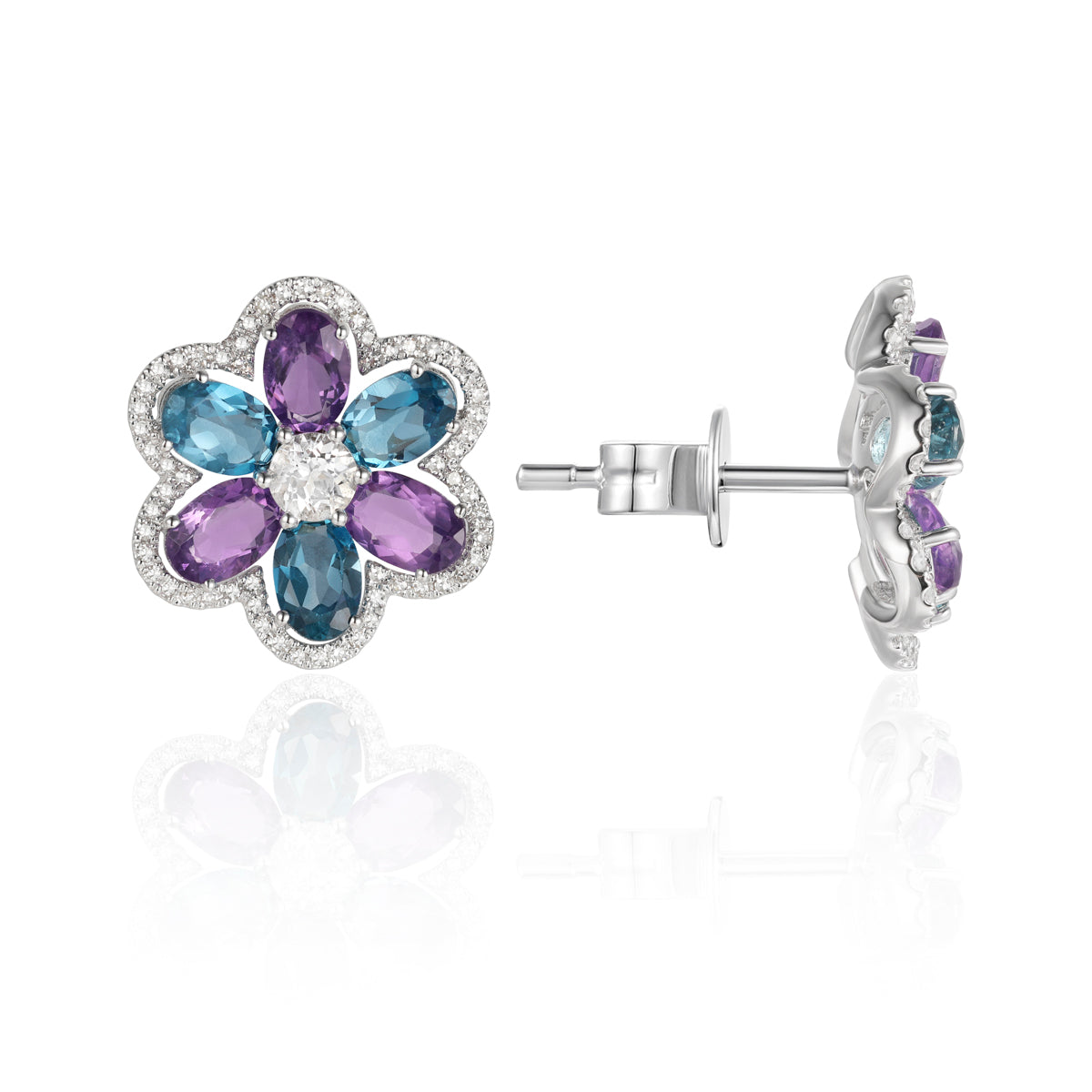 Halo Flower Studs