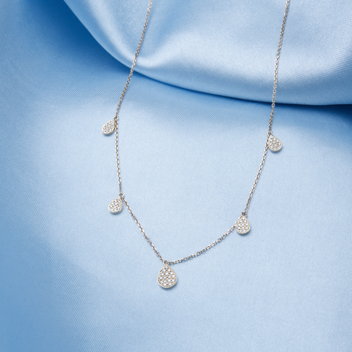 Diamond Teardrops Necklace