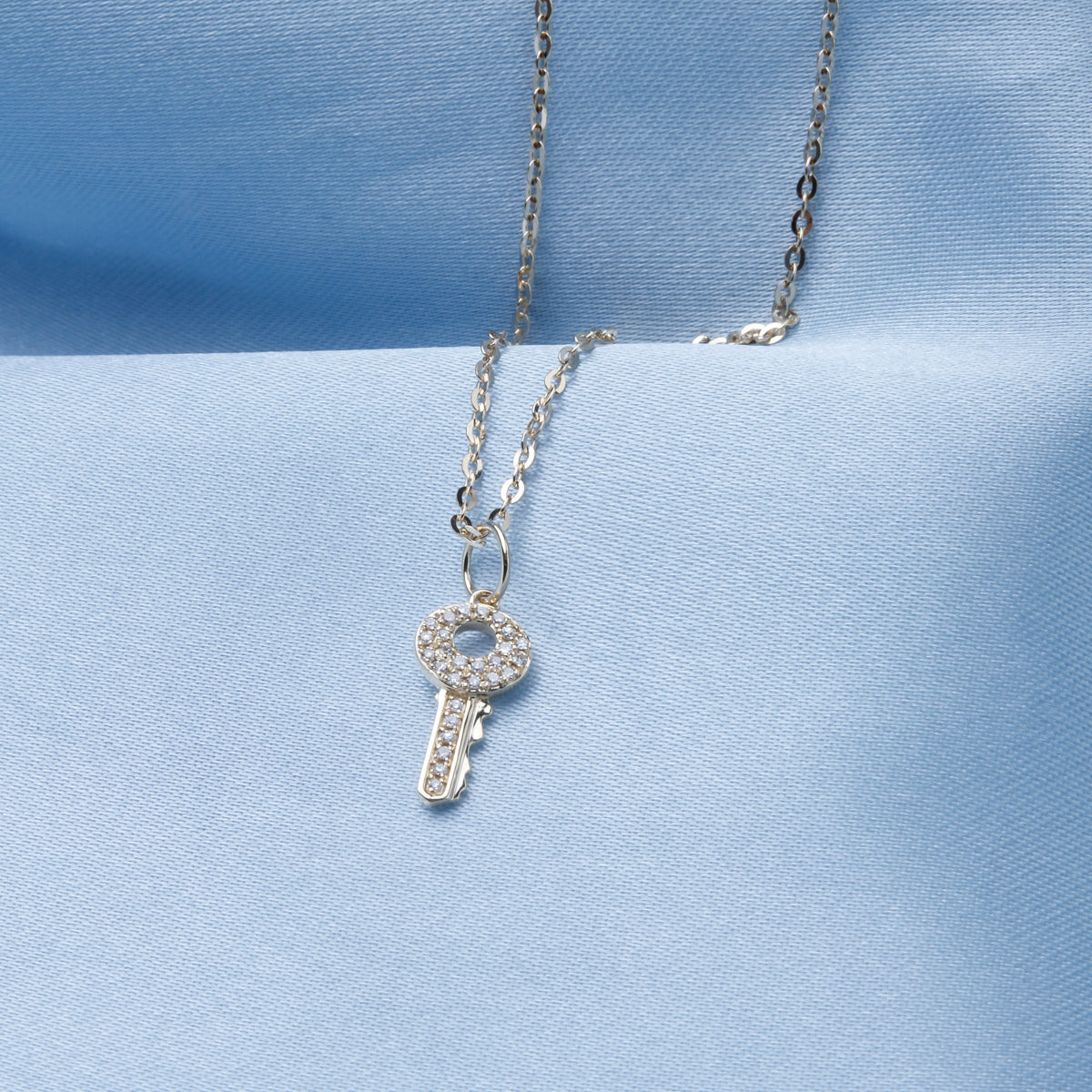 Pave Key Necklace