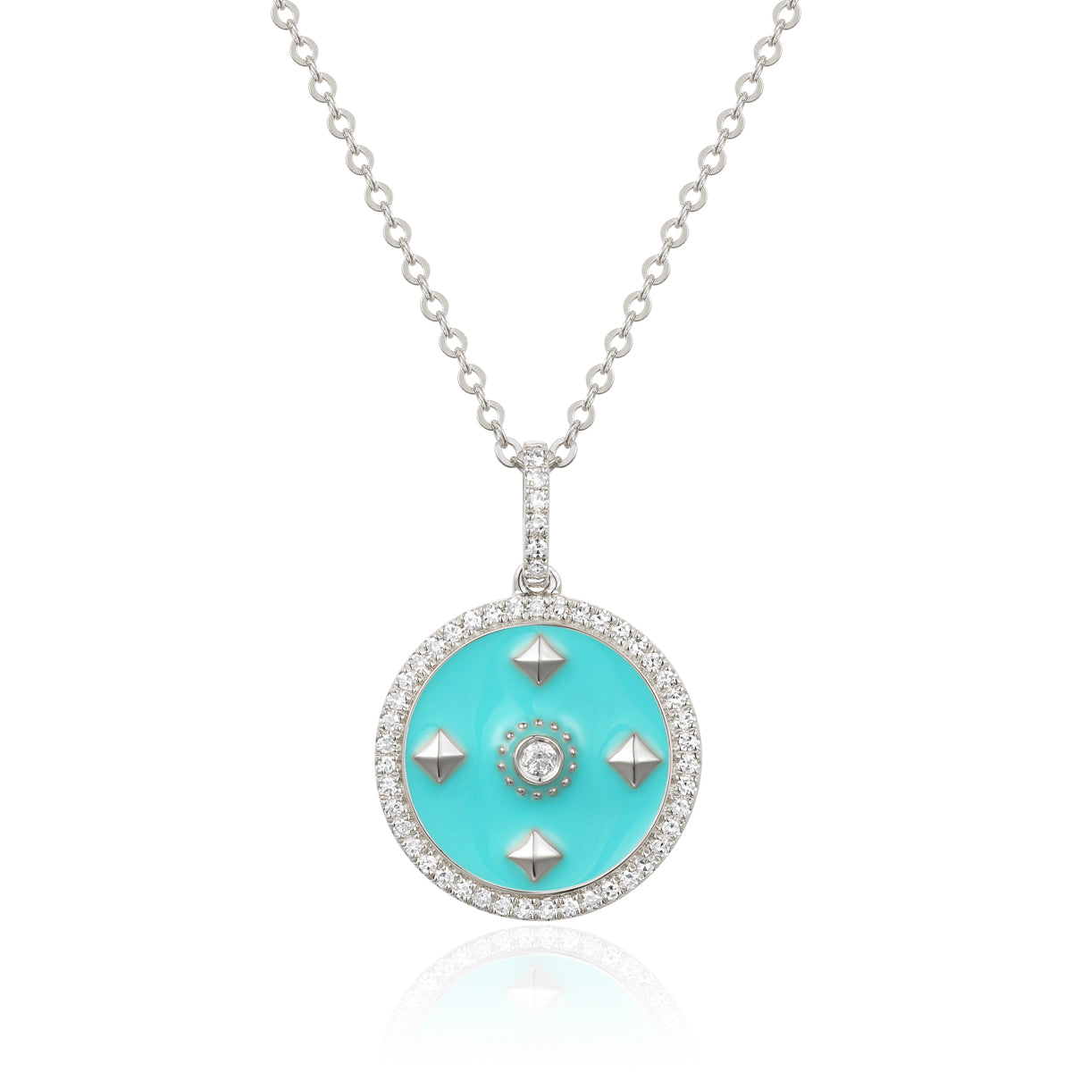 Enamel Disc Necklace