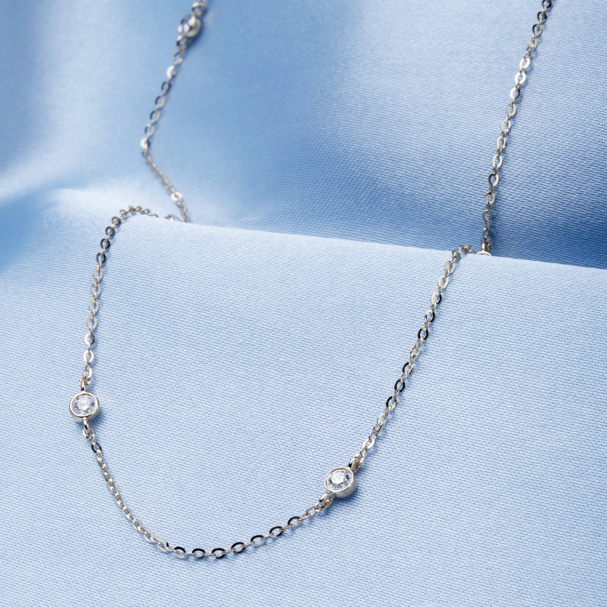 Bezel Diamond Necklace