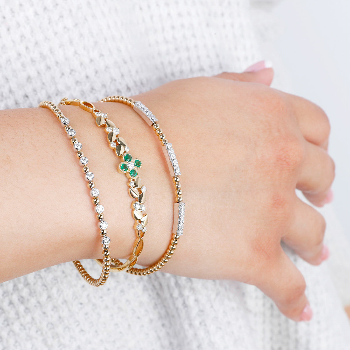 Floral Clover Bangle