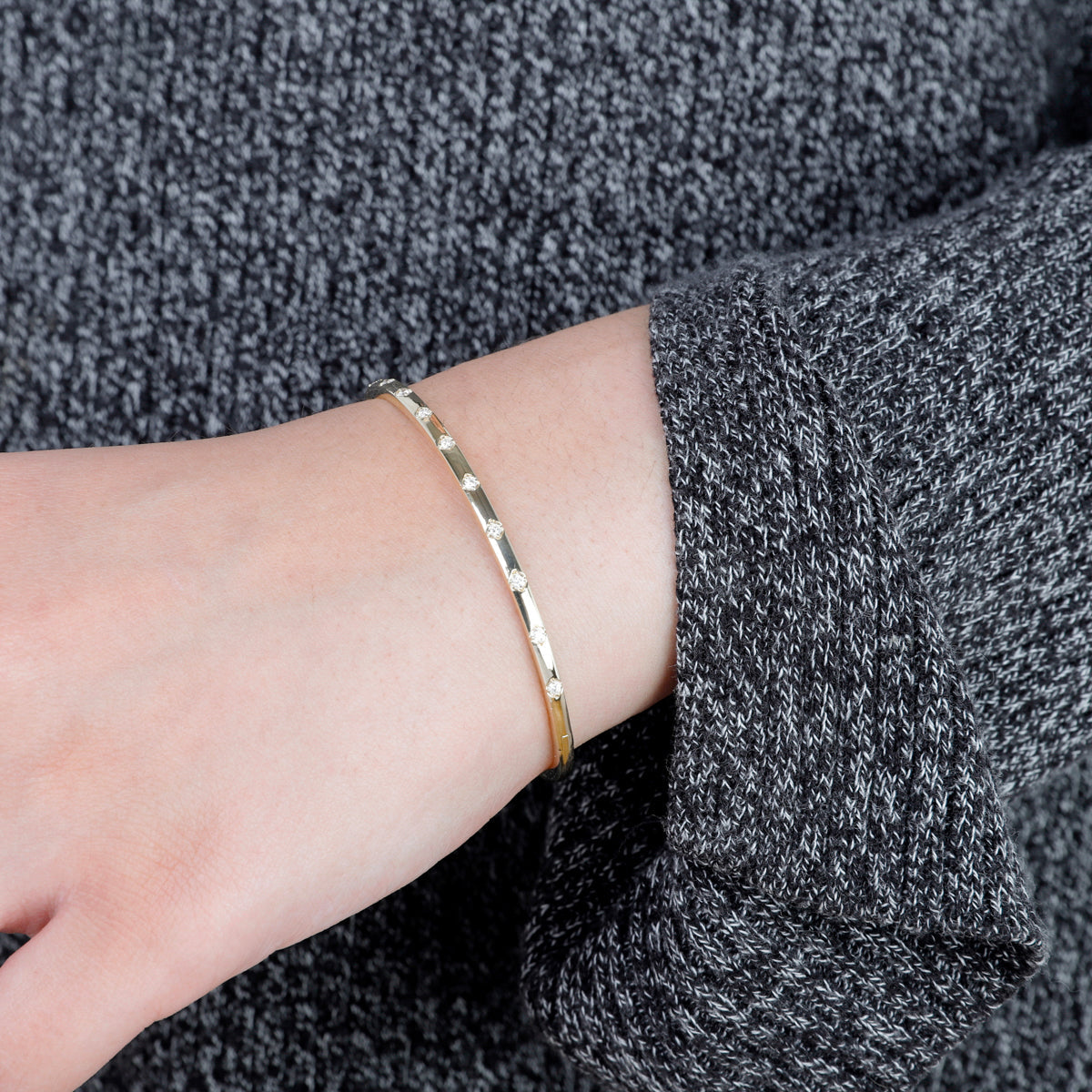 Framed Diamond Bangle