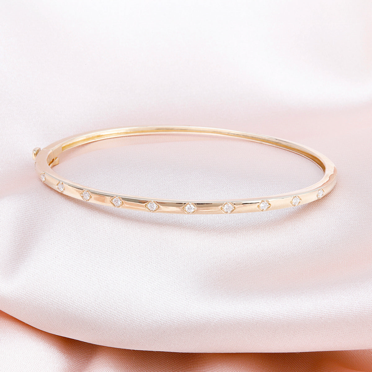 Framed Diamond Bangle