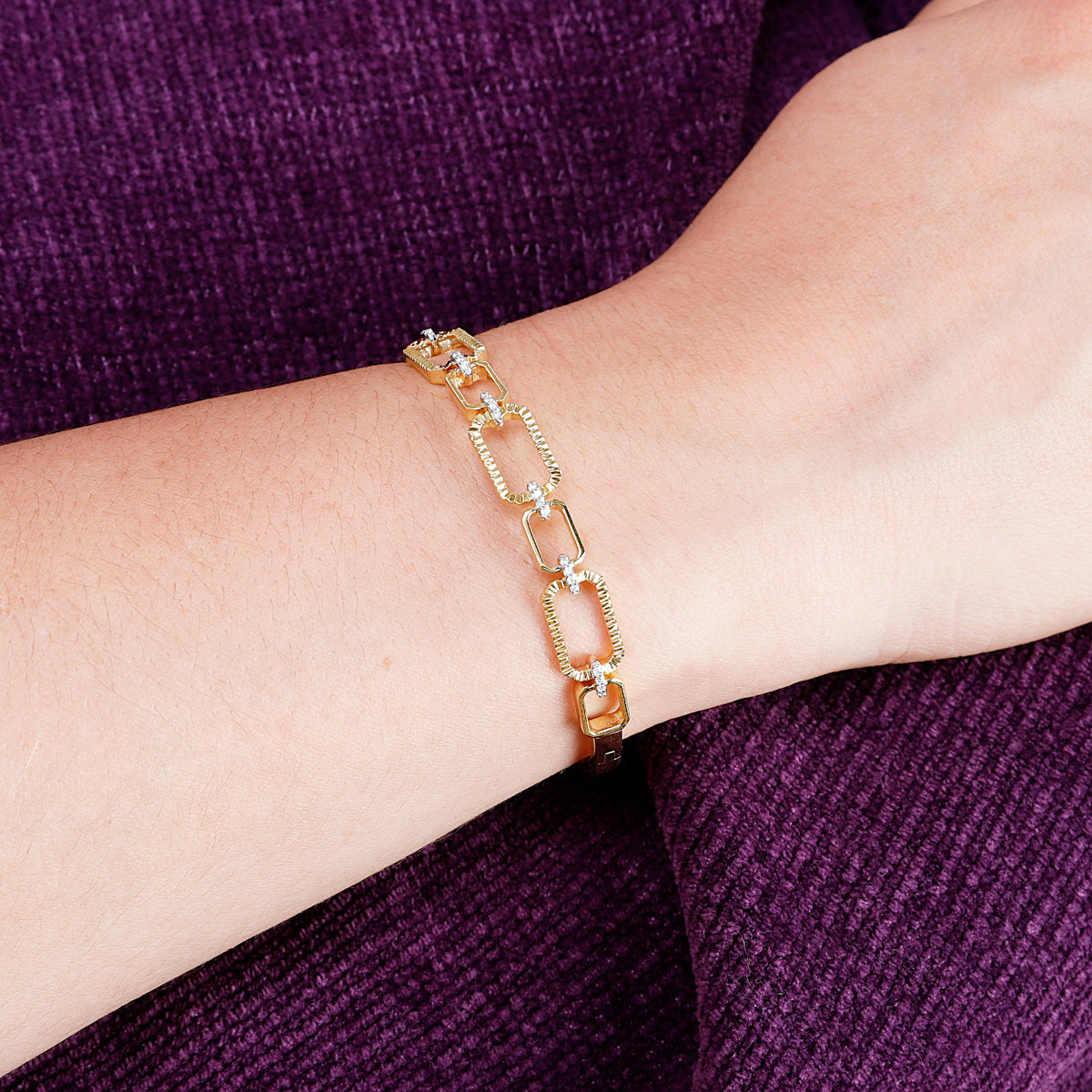 Rectangular Link Bangle